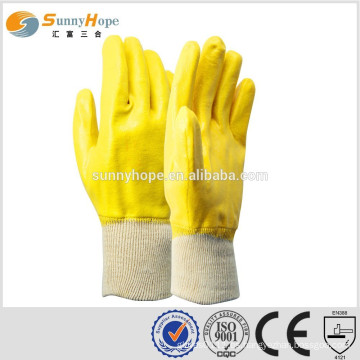 Sunnyhope guantes industriales de muñeca de punto de nitrilo